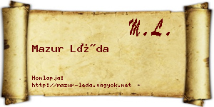 Mazur Léda névjegykártya